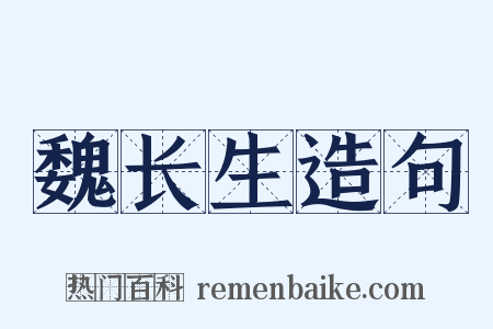 魏长生造句是什么意思的图片